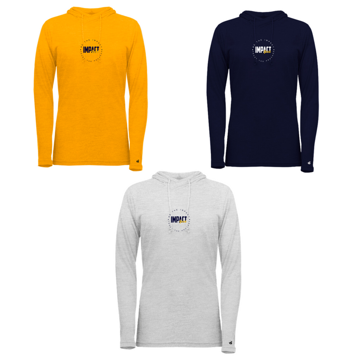 TRI-BLEND WOMENS HOODED TEE LS | 3 COLORS | LIMITED SIZES AVAILABLE