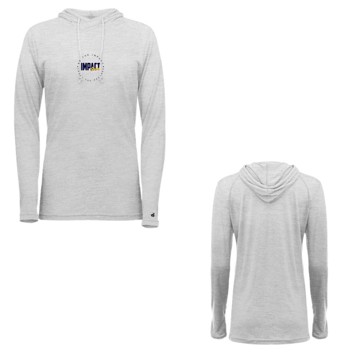 TRI-BLEND WOMENS HOODED TEE LS | 3 COLORS | LIMITED SIZES AVAILABLE