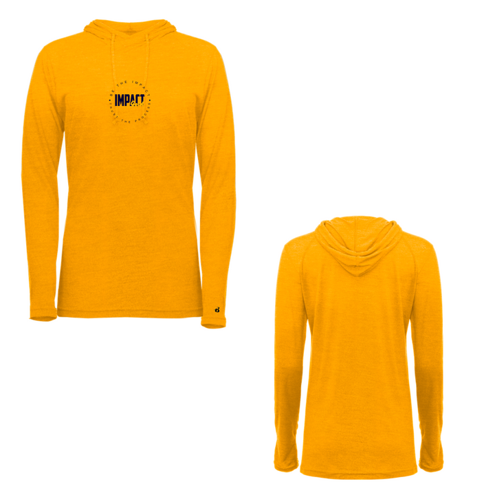 TRI-BLEND WOMENS HOODED TEE LS | 3 COLORS | LIMITED SIZES AVAILABLE