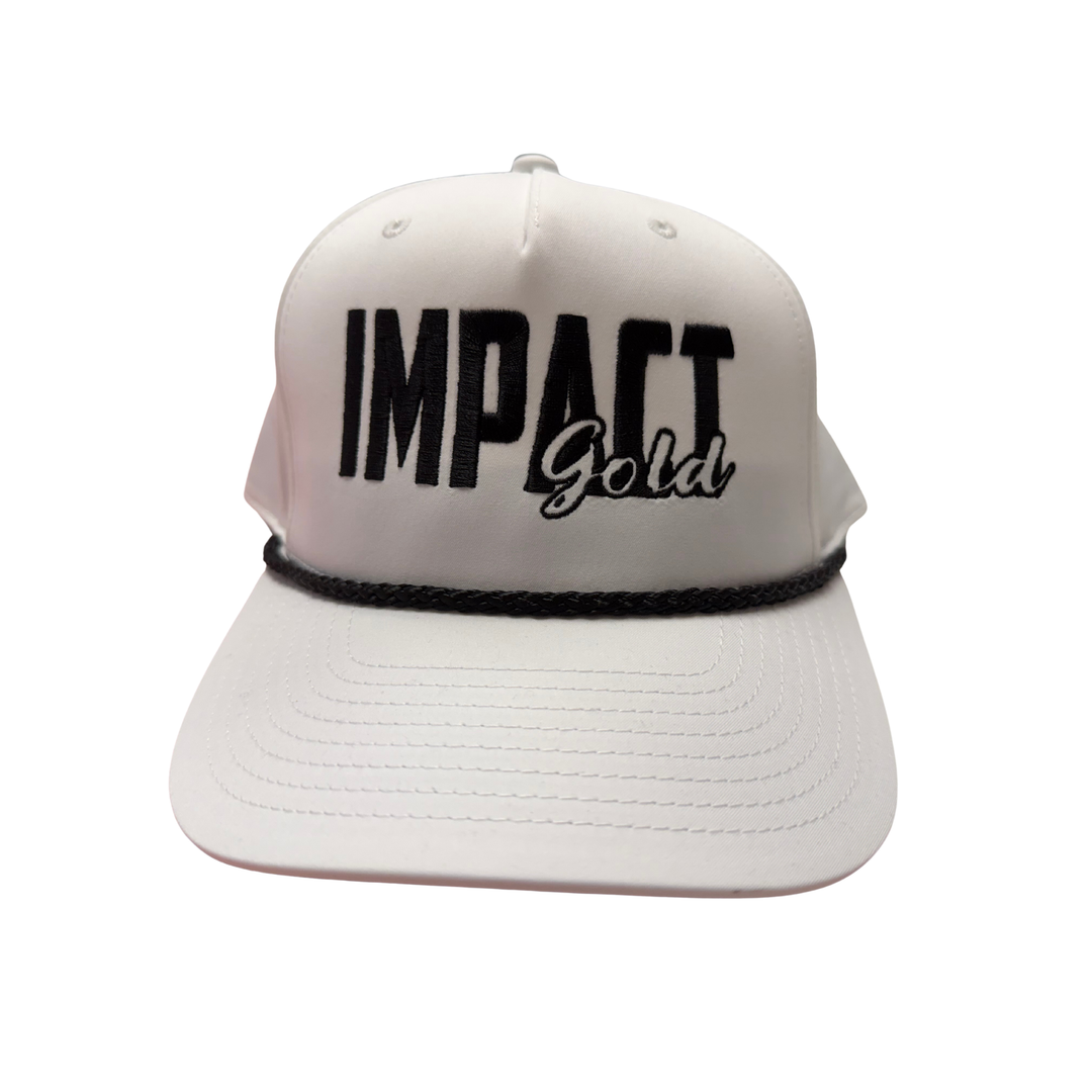 WHITE HAT / BLACK ROPE BLOCK CAP | BLACK LOGO
