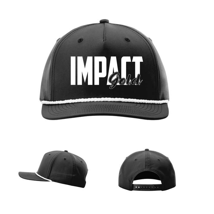 BLACK HAT / WHITE ROPE BLOCK CAP