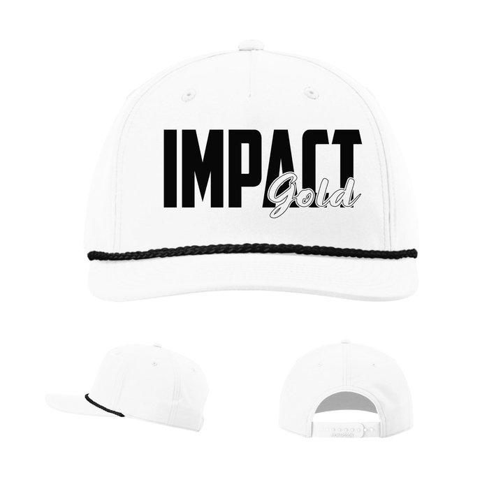 WHITE HAT / BLACK ROPE BLOCK CAP | BLACK LOGO